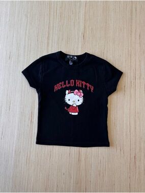 Forever 21 X Hello Kitty Cropped Shirt
